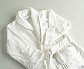 Albornoz Infantil blanco VELOUR 100% algodón 420 gr./m2